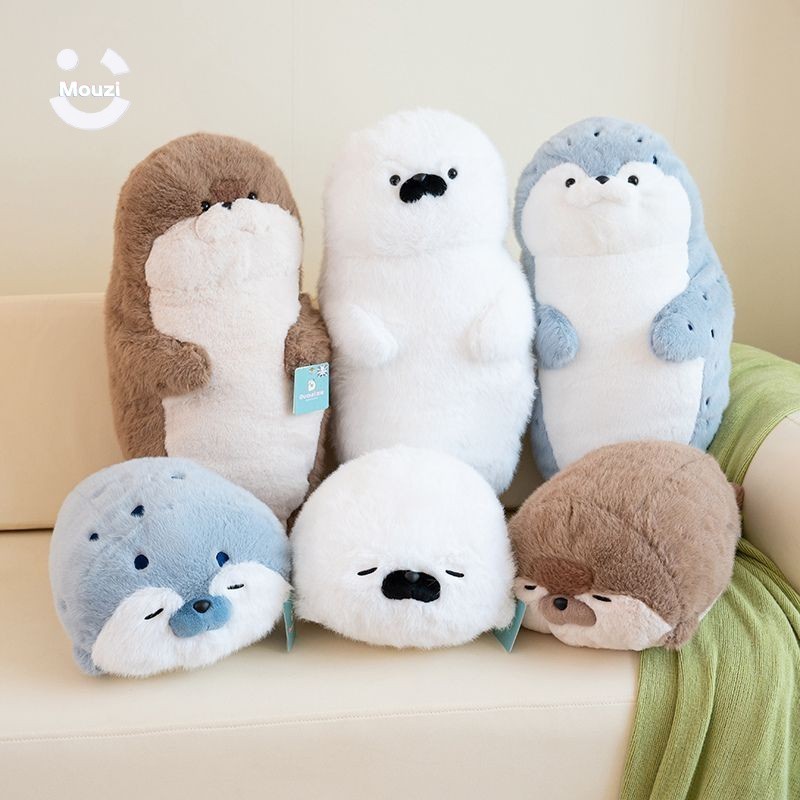 ของเล่นตุ๊กตานากทะเลกอดและนอนบนเตียงน่ารักตุ๊กตาแมวน้ำตุ๊กตานุ่มพิเศษของขวัญวันเกิดผู้หญิง