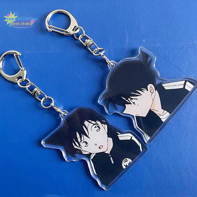 Trtop Anime Detective Conan ตัวละครพวงกุญแจอะคริลิคการ์ตูนพวงกุญแจกระเป๋าจี้หน้า