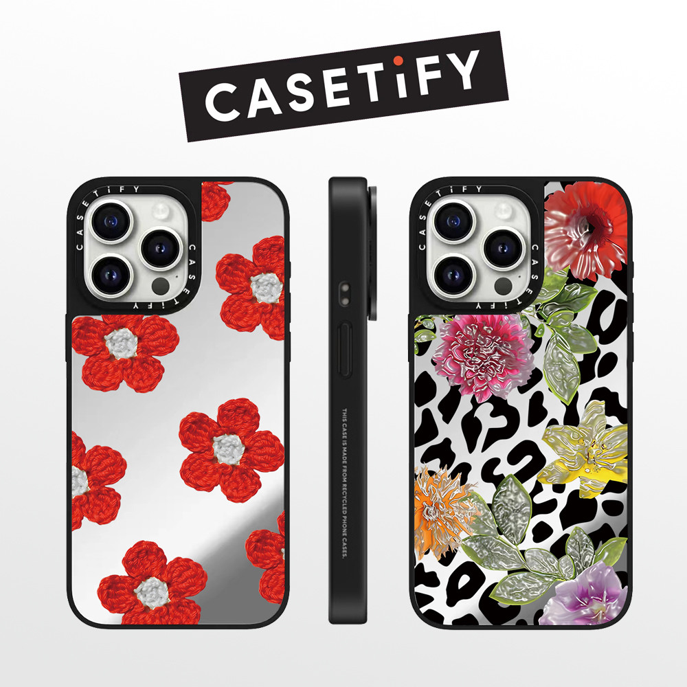 Drop proof CASETIFY เคสโทรศัพท์สําหรับ iPhone 15 plus 15Pro 15promax 14pro 14promax 13 13promax พิมพ์ด้านข้างเคสแข็งดอกไม้ 12promax กรณี iPhone 11 กรณีคุณภาพสูง