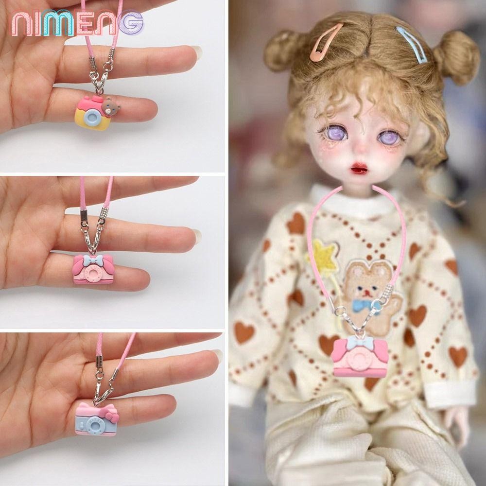 Nimeng มินิจําลองกล้อง,พลาสติก Handmand ตุ๊กตาของเล่นกล้อง,ของขวัญ Diy จําลองขนาดเล็กกล้อง 1/6 ตุ๊กตา/1/11 OB11 ตุ๊กตา
