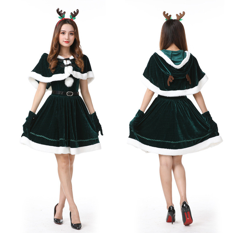 คริสมาสต์ ชุดคริสมาส ฮาโลวีน cosplay ชุดผี ชุดคริสต์มาสในฝันเซ็กซี่คอสเพลย์ถ่ายภาพถ่ายจริงสไตล์จีนย้อนยุคชุดคริสต์มาสชุดผู้ใหญ่ชุดคอสเพลย์คอสเพลย์