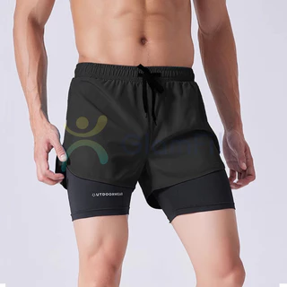 ส่ส่งจากไทย M-5XL กางเกงกีฬาขาสั้น ระบายอากาศ แห้งเร็ว สีเทา ดำ เหมาะกับการวิ่ง