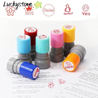 Lucky แสตมป์ตรายางหมึก ลายการ์ตูนภาษาอังกฤษ สําหรับนักเรียน …