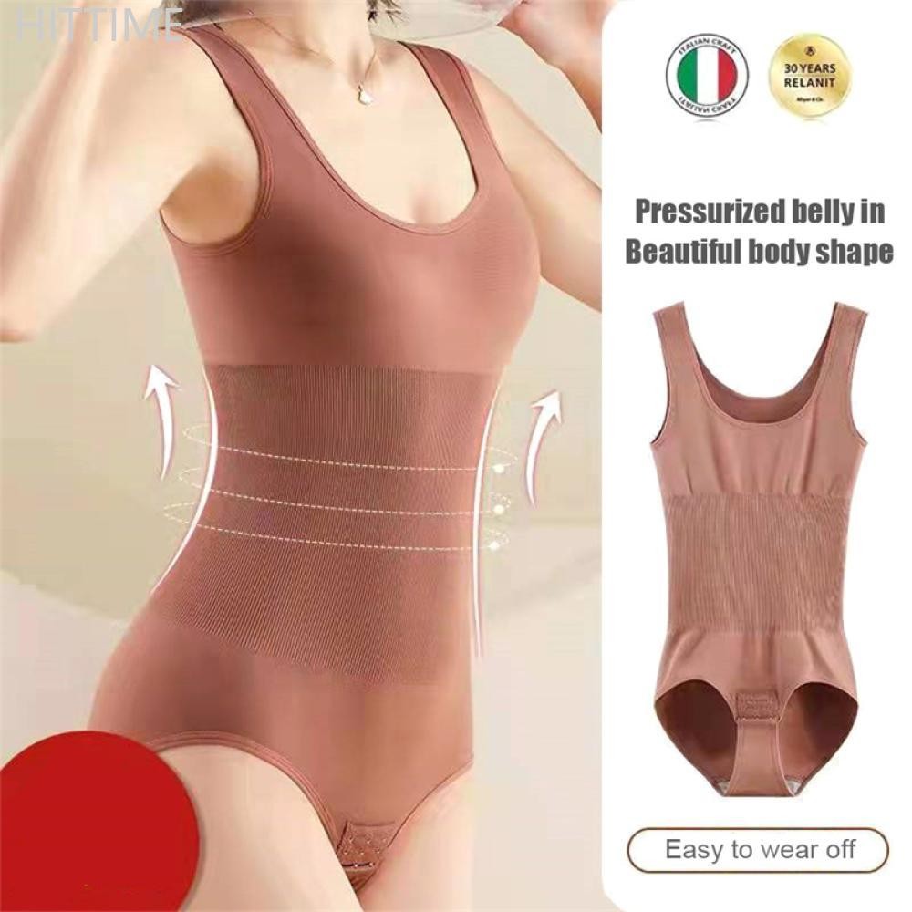 Hittime Plus ขนาดผู้หญิง One-piece Shapewear ท้อง Girdle Corset นุ่ม Breathable สะโพกยกรัดตัวมิติตัด Shapewear A6O7