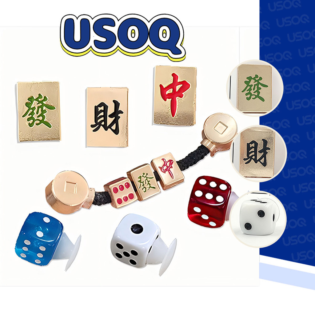 Usoq Jibbitz Crocs การ์ตูนไพ่นกกระจอกลูกเต๋าถ้ํารองเท้าหัวเข็มขัด DIY อุปกรณ์เสริม Crocs Charm Jibbitz ปุ่ม