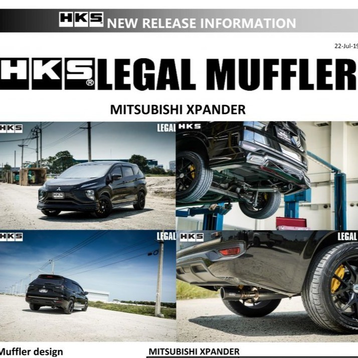 ท่อไอเสีย hks exhaust muffler ท่อ ตรงรุ่น mitsubishi xpander ปลาย carbon สำหรับเครื่อง 1.5 mivec ท่อ Stanless Steel
