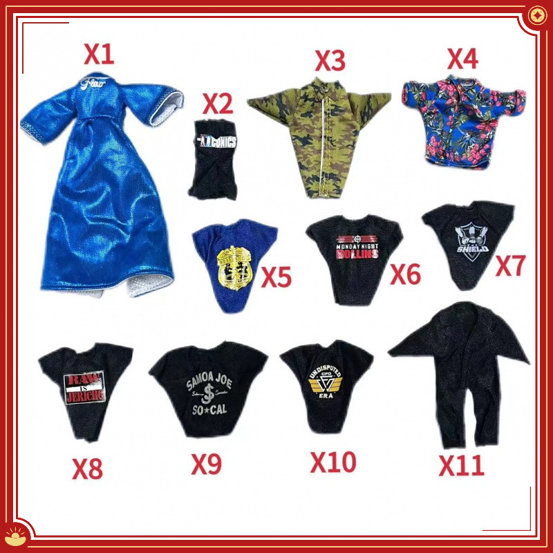 Wwe รูปเสื้อผ้าอุปกรณ์เสริม 6-7 นิ้วเคลื่อนย้ายได้รูปเปลี่ยนอุปกรณ์เสริมเสื้อผ้า