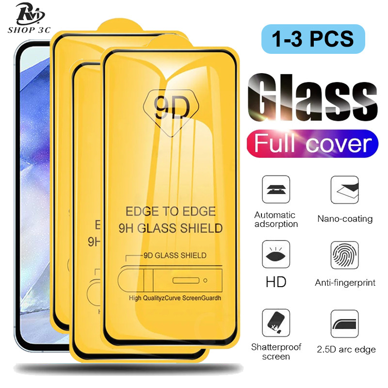 9D ครอบคลุมกระจกนิรภัยใช้สำหรับ Samsung ss Galaxy A16 A06 A06s A55 A35 A25 A15 A05 A05s A54 A34 A24 