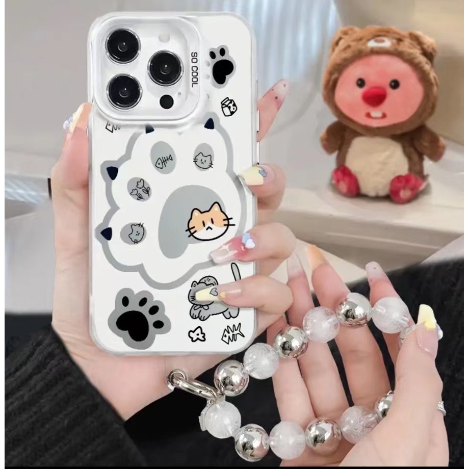 เคส SAMSUNG น่ารักcat Clawsสร้อยข้อมือผู้ถือโทรศัพท์มือถือกรณี เคสซัมซุง case Samsung galaxy A06 A73 A72 A55 A54 A53 A52 A52S A35 A34 A33 A32 A24 A23 A14 A13 A15 A05 A05S 4G 5G casing