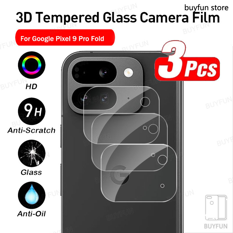 3Pcs HD Camera Screen Protector Tempered Glass For Google Pixel 9 Pro Fold goog 9Fold GGH2X GC15S 3D Lens Film Accessories