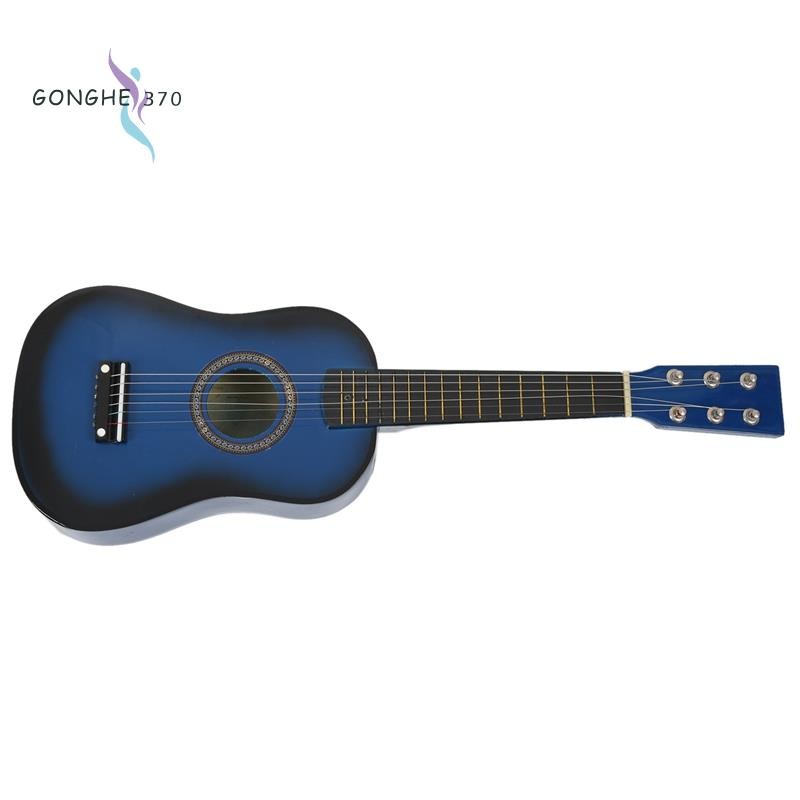 [gonghe370]IRIN Mini 23 นิ้ว Basswood 12 Frets กีต้าร์โปร่ง 6 สายพร้อม Pick and Strings สําหรับเด็ก / ผู้เริ่มต้น (สีน้ําเงิน)