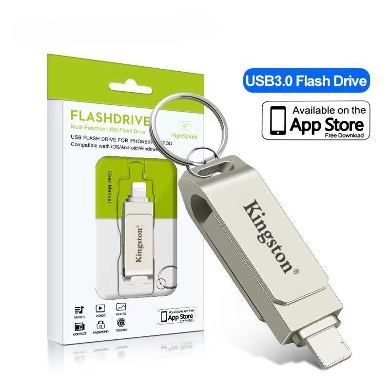 แฟลชไดรฟ์ OTG 2-in-1 USB 3.0 Pendrive สําหรับ ios iPhone 1TB 512GB 256GB 128GB 64GB 32GB 16GB