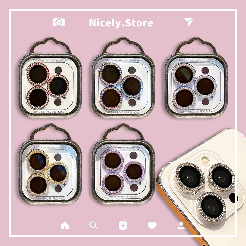 ก ขยะ เพชรด้านหลังกล้องเลนส์สติกเกอร์ป้องกันเข้ากันได้สําหรับ ไอโฟน 16 15 บวก 14 13 12 มินิ 11 มือโปร สูงสุด กระจกป้
