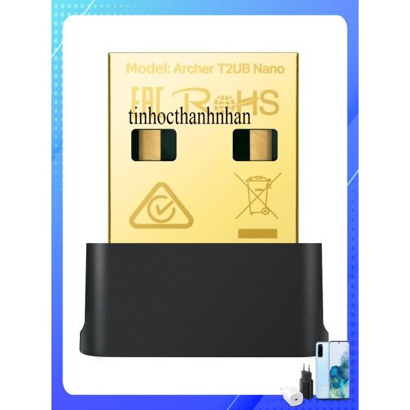 USB Wifi Bluetooth TP Link T2UB Nano AC600 Bluetooth 4.2 สําหรับคอมพิวเตอร์หรือแล็ปท็อป