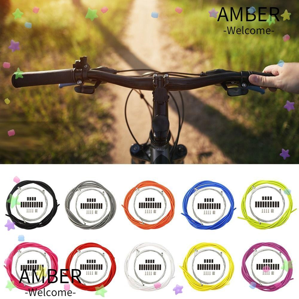 Amber MTB จักรยาน Derailleur ลวด,Multicolor Tube Line ท่อเบรคจักรยาน/Shift Line,ทนทานเปลี่ยนอุปกรณ์ขี่จักรยานจักรยานเกียร์ความเร็วชุด