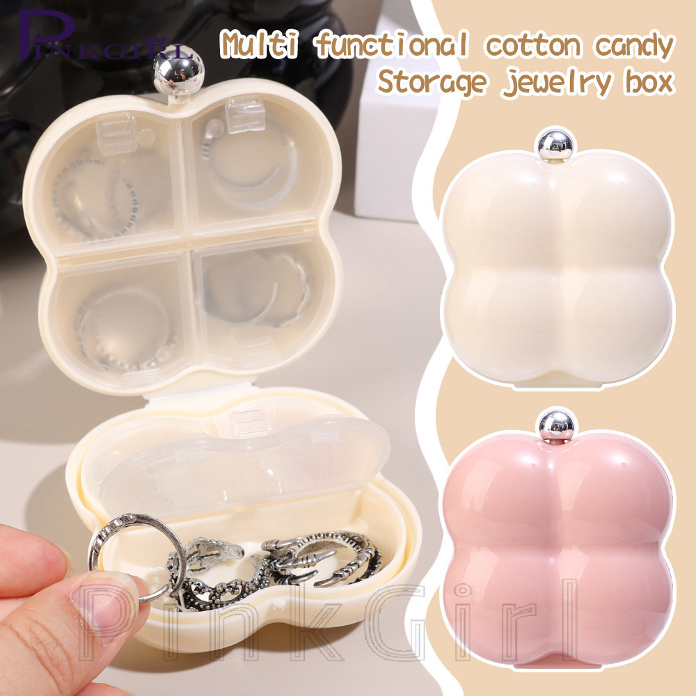 กล่องพลิกรูปดอกไม้ - แบบพกพา กันฝุ่น อเนกประสงค์ - ที่เก็บภาชนะยา - ถังเก็บสีลูกกวาด - ที่เก็บเครื่องประดับ ทําเอง - ตลับยา