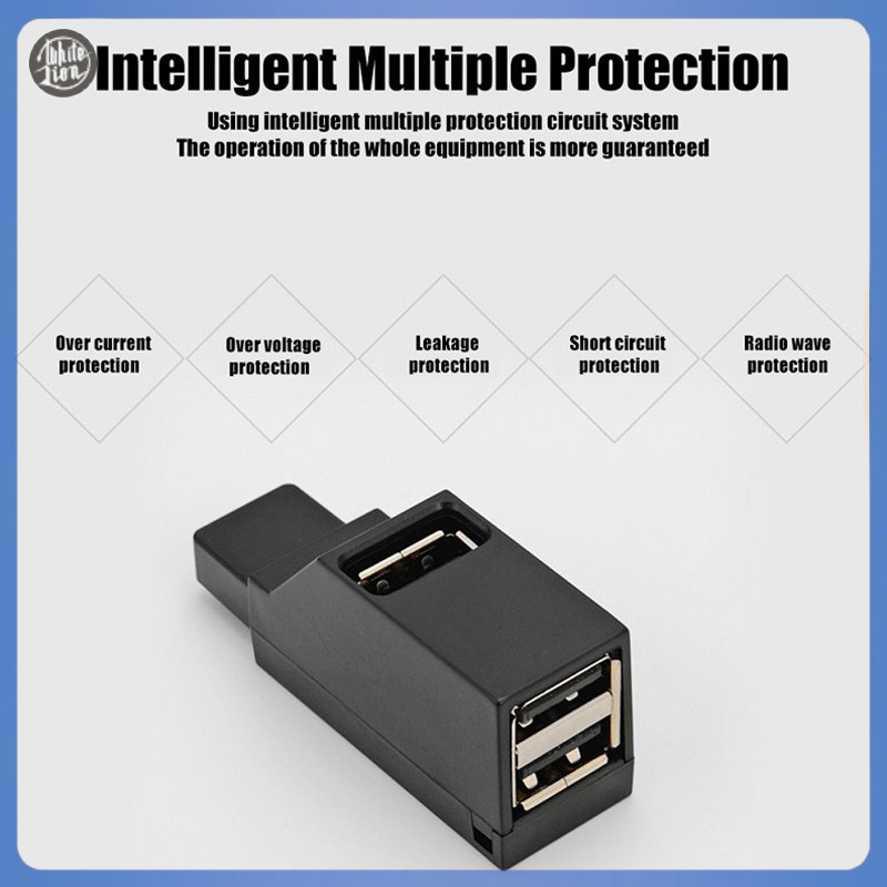 Wl| ไร้สาย 3 ใน 1 USB 3.0 HUB อะแดปเตอร์ Extender Mini Splitter กล่อง 3 พอร์ตสําหรับแล็ปท็อป Macbook