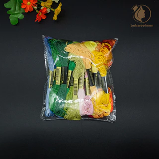 [PE] 24/100/50 ด้ายเย็บปักถักร้อยผ้าฝ้ายข้ามไหมขัดฟันเย็บ Skeins Craft TH