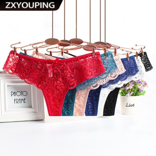 Zxyouping ผู้หญิงลูกไม้ทองเซ็กซี่ต่ําเอว T กลับ G String กาง…