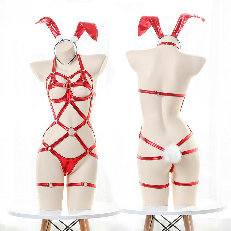 หนังเซ็กซี่ชุดชั้นใน Hollow Bundled SM สามจุด Passion Suit Teasing Bunny Uniform Temptation