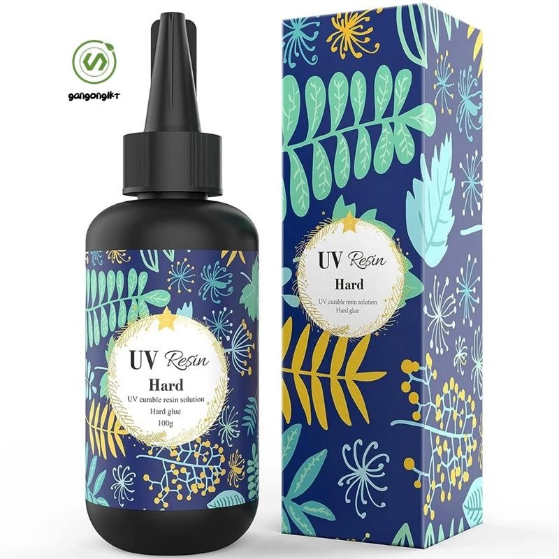[gangong1kr]เรซิน Uv - 100G คริสตัลใสชนิดแข็งกาวอัลตราไวโอเลต Curing อีพ็อกซี่เรซิ่นสําหรับเครื่องประดับ DIY, Craft ตกแต่ง Anti-Stain
