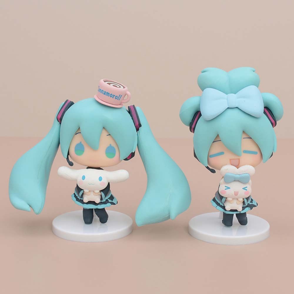 Q Version Hatsune Miku Anime Action Figure Mini Cartoon Character Figure Model Desktop Decoration Do