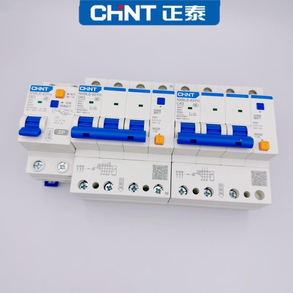 Chint0 D-type NXBLE-63YH DZ30LE DZ47LE EPNL DPNL 32A 63A 30mA 230V Residual Current Circuit Breaker 