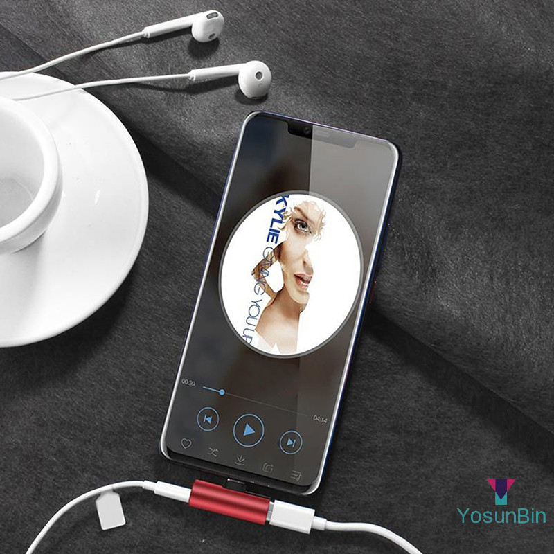 Yosunbin] อะแดปเตอร์โลหะหูฟัง USB Type-C ถึง 3.5 มม. ตัวแยกการชาร์จพร้อมแจ็คเสียง Aux ไปยังโทรศัพท์หลายรุ่นชาร์จ/เพลง/โทรใหม่