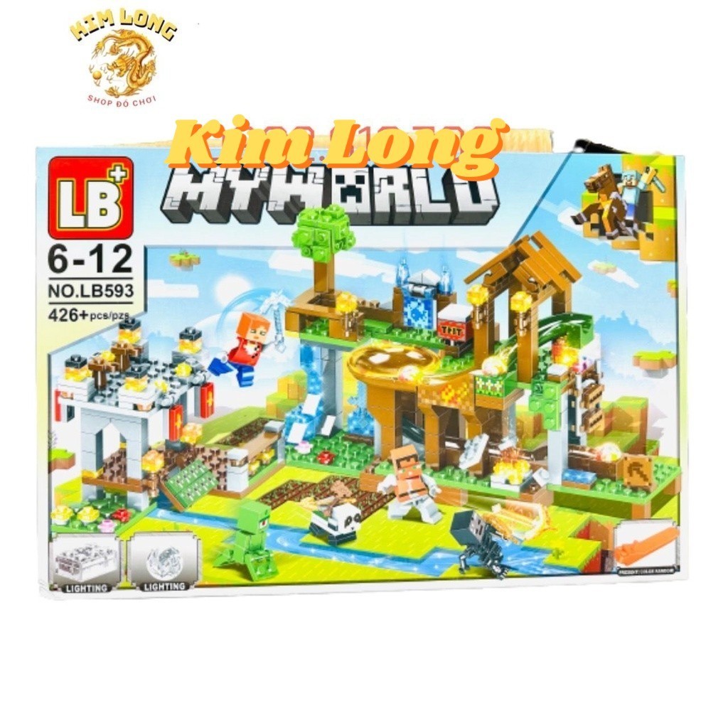 มีจําหน่าย Minecraftt My World LB593 Puzzle Assembly Toy - พื้นที่เล่นลูกบอลกลิ้ง (426 ชิ้น) ของขวัญ
