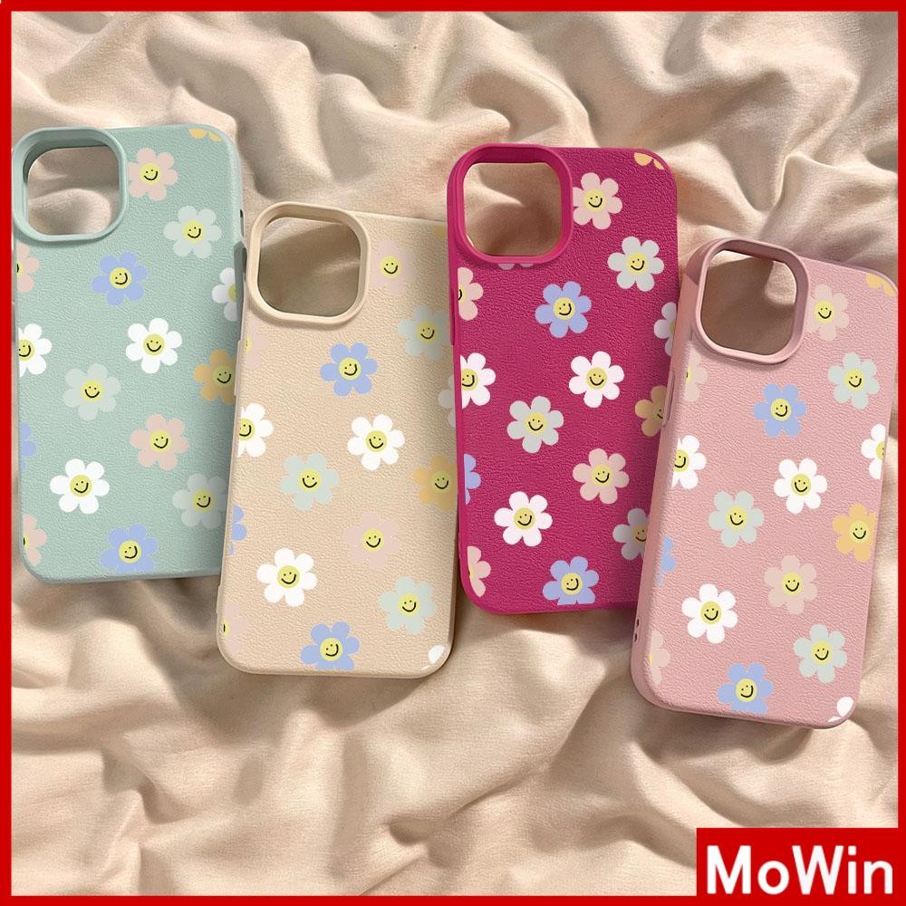 Movin - เคส iPhone 16 Pro Max iPhone 11 เคสหนังเนื้อนิ่มสีแคนดี้ TPU ดอกไม้สีสันสดใสน่ารัก Compatible With iPhone15 Pro max 14 13 12 Pro max XS XR 7 Plus 8 Plus