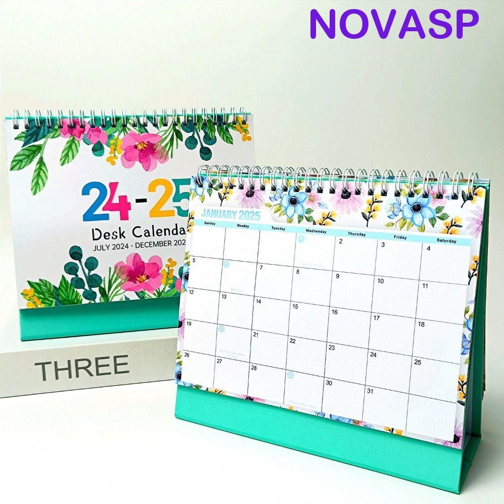 Novasp 2024-2025 ปฏิทิน, ตกแต่งโต๊ะ 18 เดือน 2025-2026 ปฏิทินตั้งโต๊ะ, วาระ To Do List Creative Portable English ปฏิทินตั้งโต๊ะตกแต่งโต๊ะ