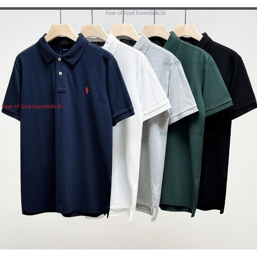 High Street หลวมแฟชั่นธุรกิจอเนกประสงค์คลาสสิก Pony เย็บปักถักร้อยเสื้อโปโลแขนสั้น