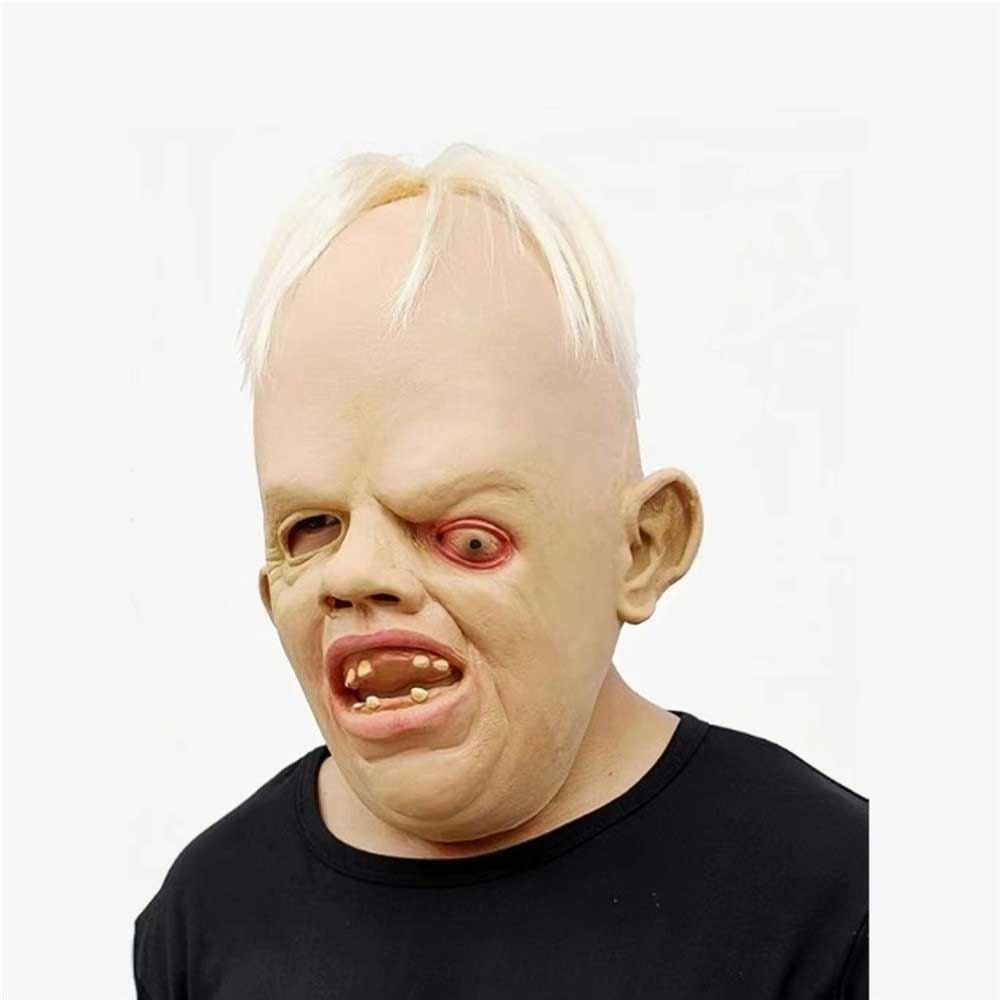 Halloween slanted eyed monster zombie ghost latex mask one eyed monster