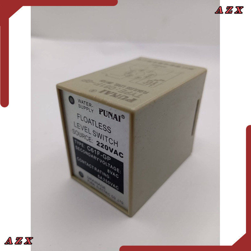 ใน กทม C61F-GP  สินค้าตัวโชว์ไม่มีกล่อง  FLOATLESS LEVEL SWITCH SOURCE: 220VAC TYPE:C61F-GP