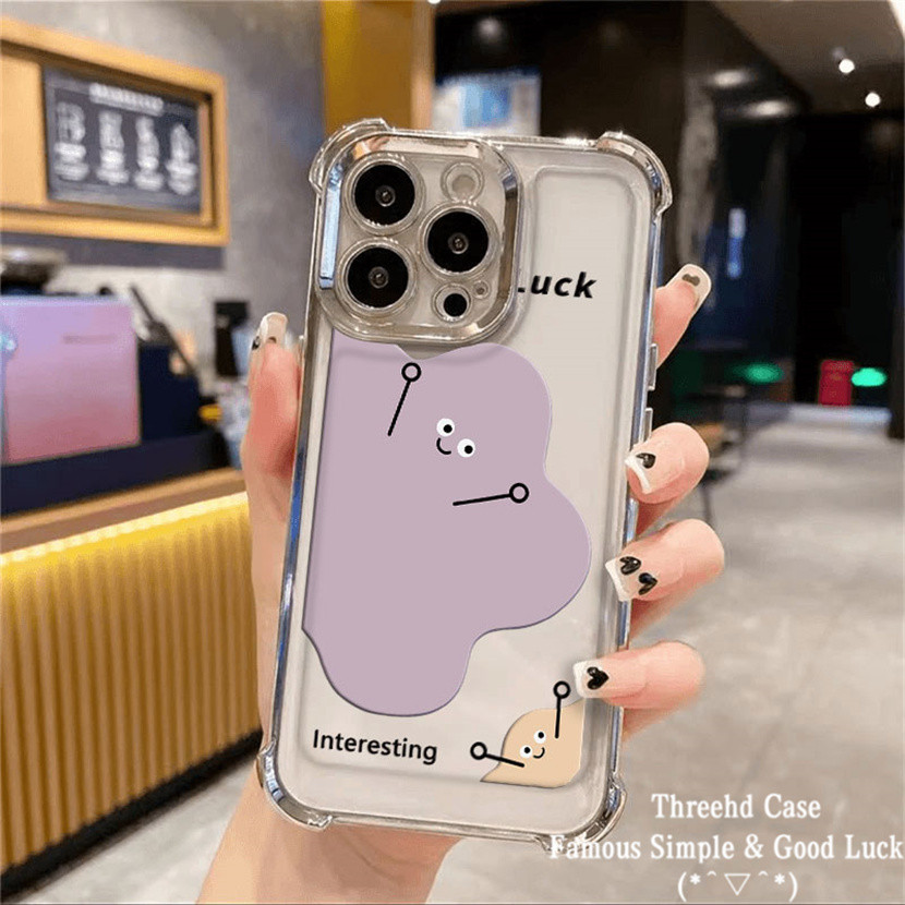 SAMSUNG สําหรับsamsung A55 A35 A05 A05s A54 A12 A13 A14 A15 A03 A22 A25 A23 A54 A34 A33 A34 S21 S23S24 สี่มุมถุงลมนิรภัยฝาครอบป้องกันเลนส์น่ารักฟองน้ําการ์ตูนTPUฝาครอบ