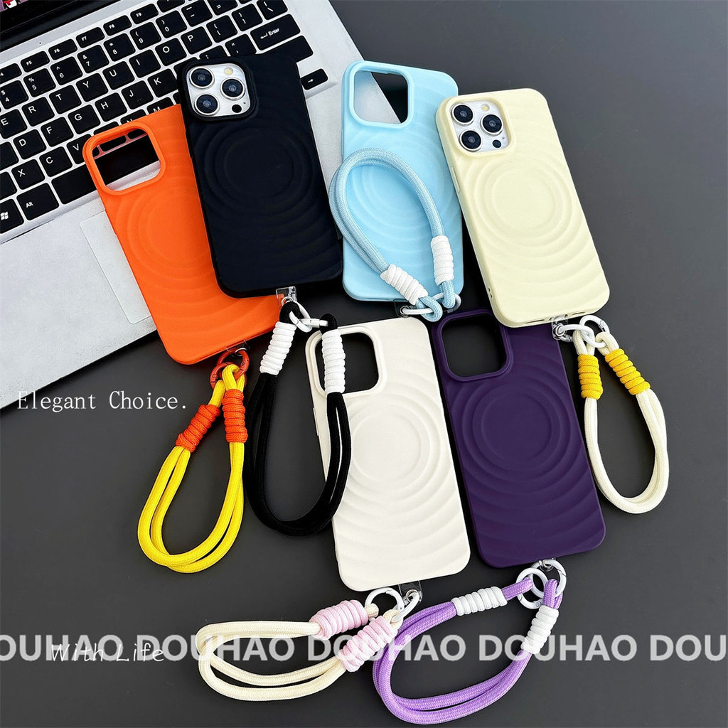 Ins Storm Yang สร้อยข้อมือแม่เหล็กเหมาะสําหรับ IPhone 11/12/13 ProMax ส่วนบุคคล Creative X/XR/XMMAX เคสโทรศัพท์ Apple 7/8 Plus Anti Drop IPhone 14/15 Pro