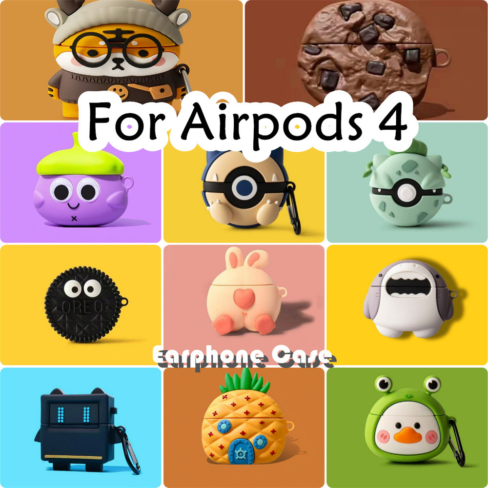 In Stockfor Airpods 4 Case Creative Cartoon Soft Silicone Headphone Case Casing Cover NO.1