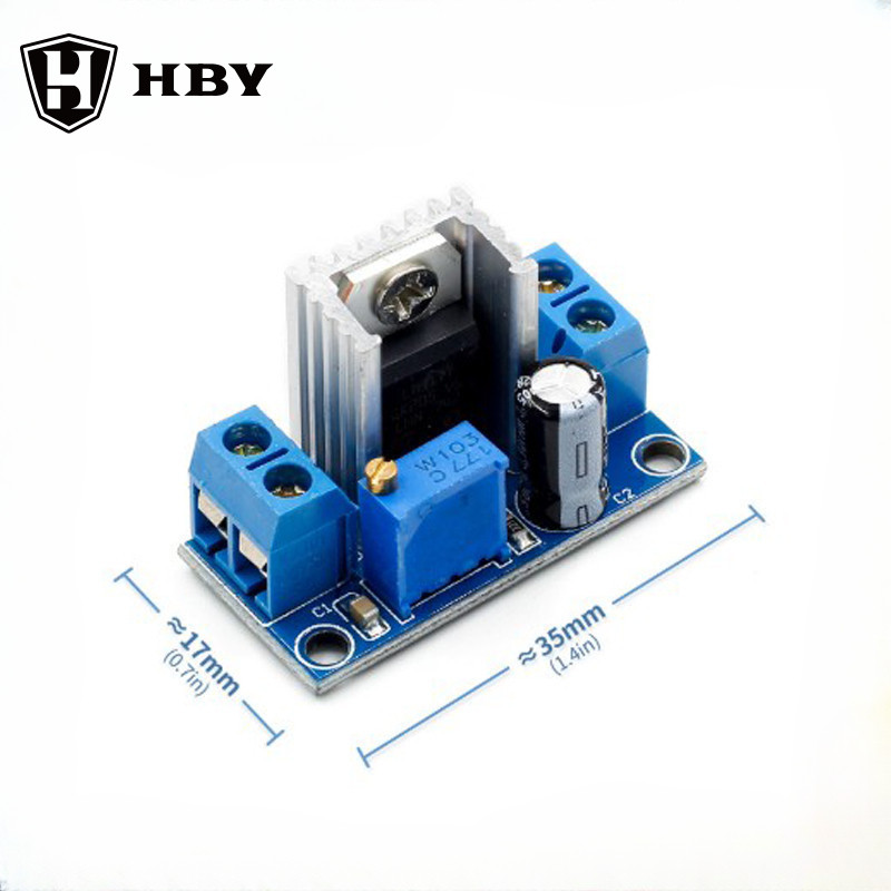 Lm317 ตัวควบคุมแรงดันไฟฟ้าแบบปรับได้แหล่งจ่ายไฟ LM317 DC-DC Converter Buck ขั้นตอนลงแผงวงจรโมดูล Lin