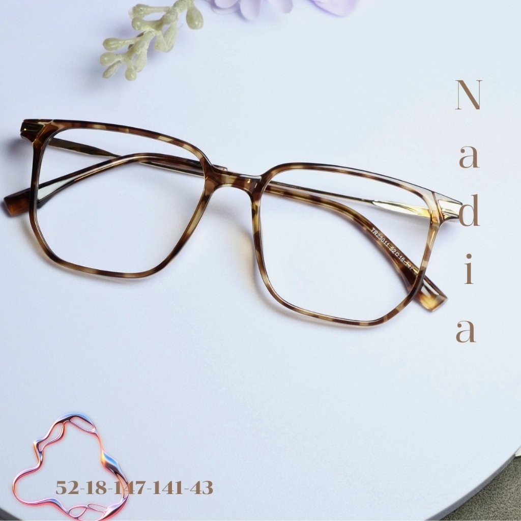 แว่นสายตายาวเลนส์โปรเกรสซีฟ รุ่น NADIA '' นาเดียร์ '' TR23011 มองได้ 3 ระยะ ไกล กลาง ไกล้ ออกแดดเลนส