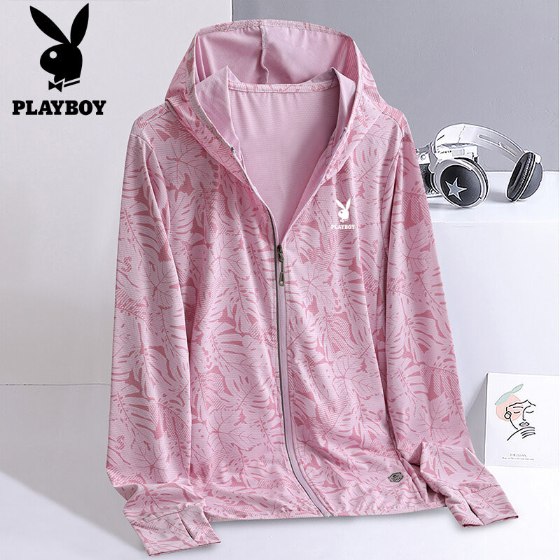 Playboy Maple Leaf Sun-protective Summer UV Sunscreen Clothing for Men and Women Thin Breathable ราคา ถูกที่สุด ดีลบีเคเค แกลเลอรีภาพที่ 4