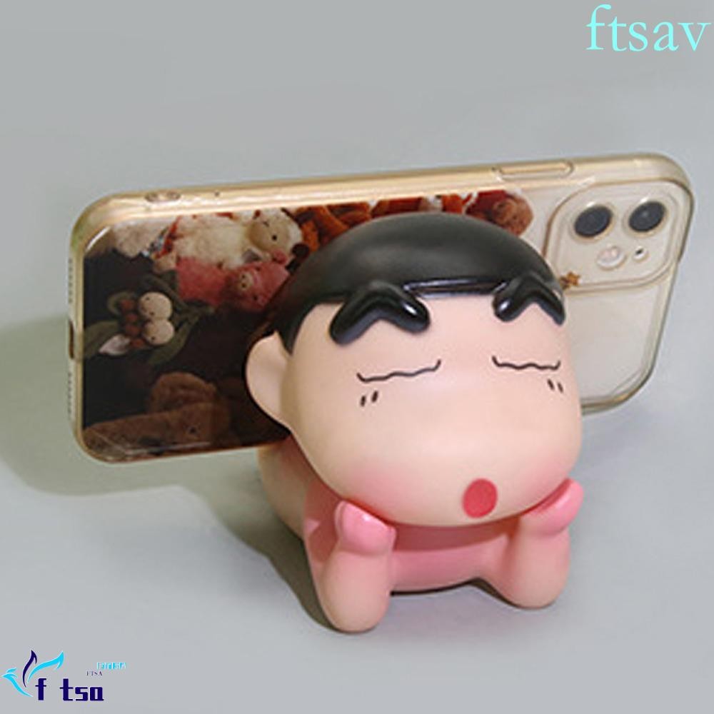 Swiftsaver ที่วางโทรศัพท์สร้างสรรค์, Crayon Shin-chan รูปขาตั้งโทรศัพท์มือถือ, Shin-chan Action Figure Rotatable หัวอะนิเมะหุ่นโทรศัพท์มือถือวงเล็บตุ๊กตาตกแต่ง
