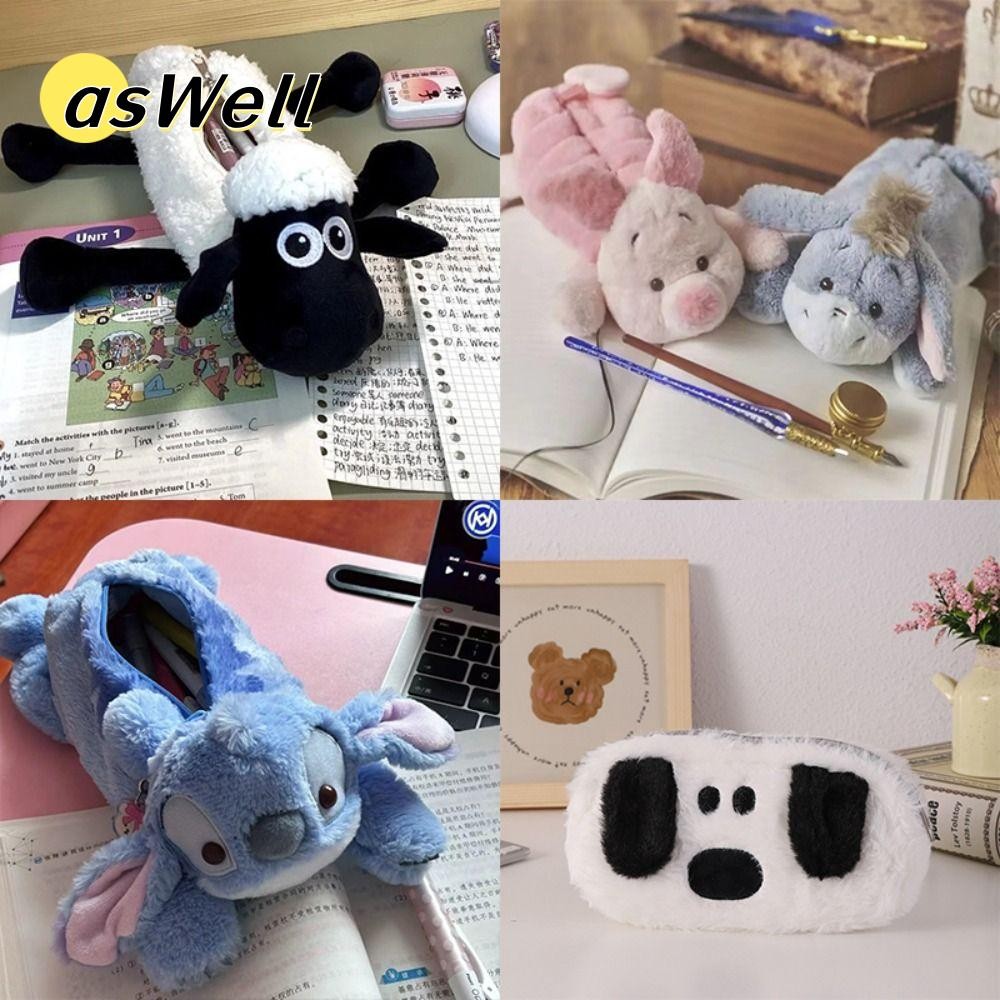 กระเป๋าปากกา ASWELL, มัลติฟังก์ชั่น Piglet/Eeyore/Stitch Pencil, การ์ตูนกระเป๋าเก็บความจุขนาดใหญ่นักเรียน
