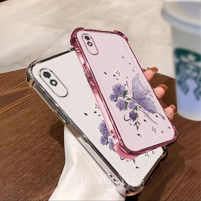 เคส Redmi 9A ซิลิโคนป้องกันสี่มุม CHD