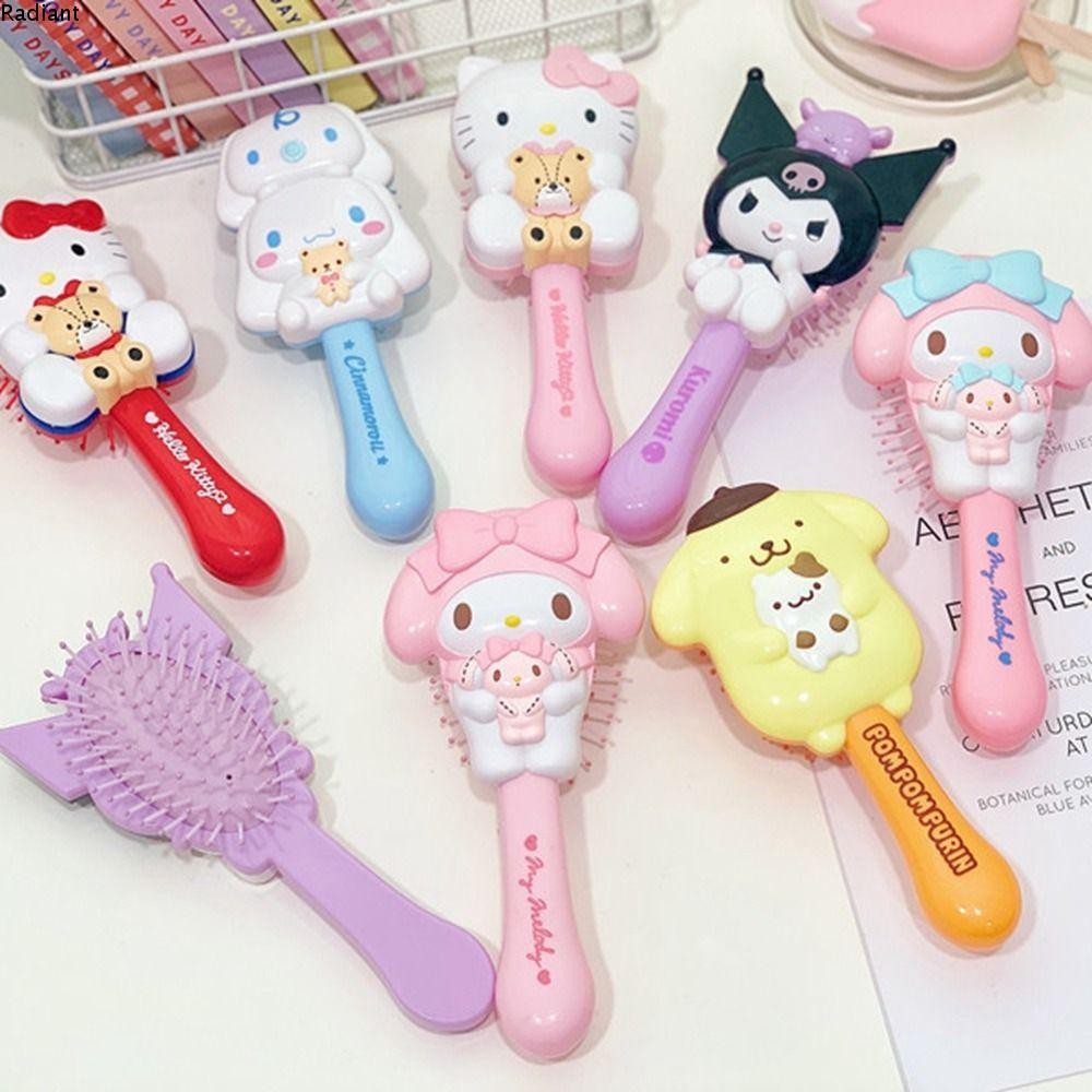 Radiant Sanrio Air Cushion Comb, ABS Anti-Static Hair Combs, ประณีต Cinnamoroll การ์ตูนนวดถุงลมนิรภัยหวีผู้หญิง