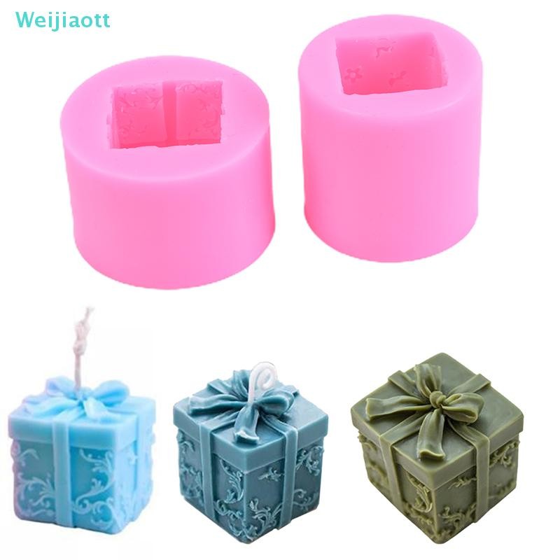 Weijiaott แม่พิมพ์ DIY Handmade สบู่แม่พิมพ์คริสต์มาสของขวัญกล่องแม่พิมพ์ซิลิโคนแม่พิมพ์ AO