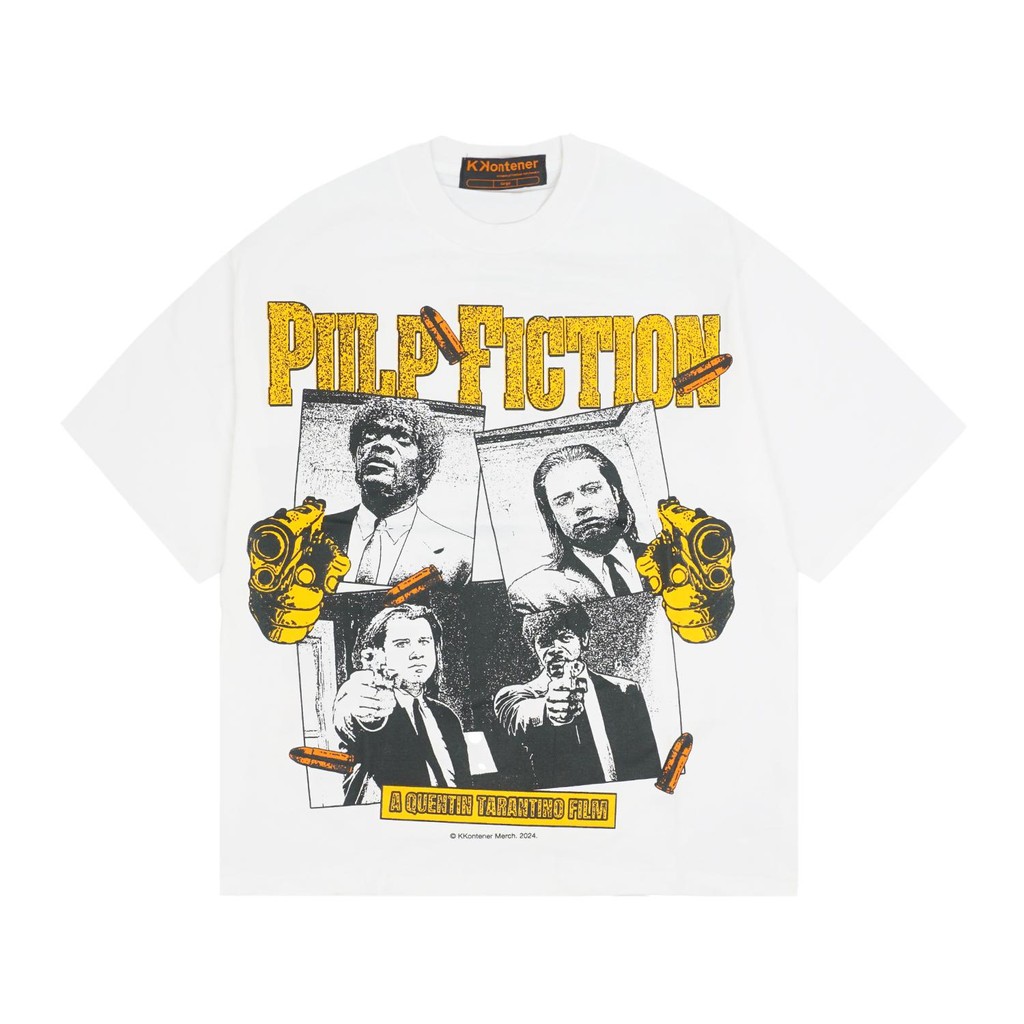 [HOT] KONTIER 90s MOVIES ""PULP FICTION" OVERSIZE TSHIRT สีขาว