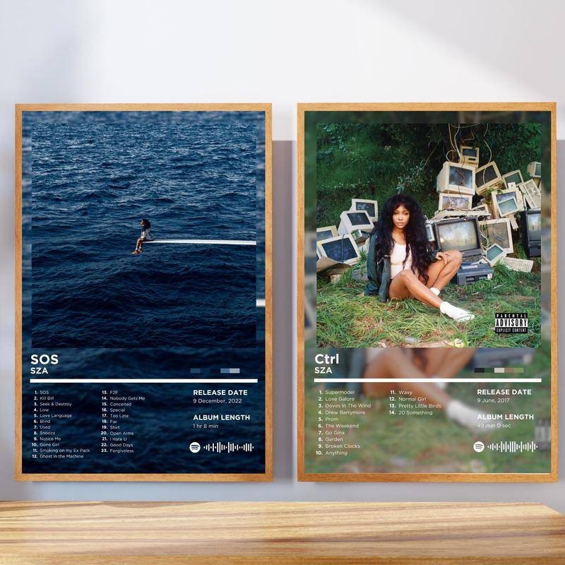 Sza โปสเตอร์พิมพ์ผ้าใบ Sza อัลบั้ม Cover Wall-Art อัลบั้ม Art