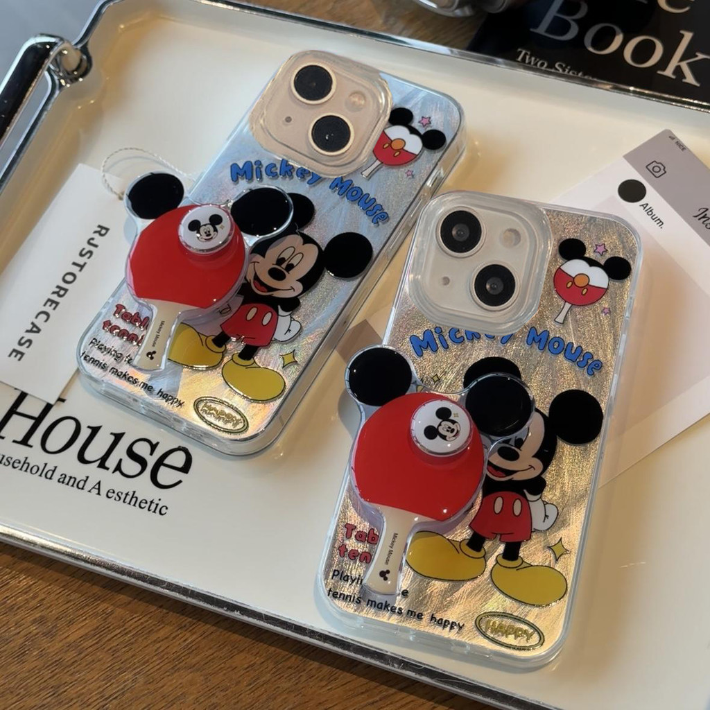 เคสโทรศัพท์ลายมิกกี้เม้าส์สำหรับสาวๆ OPPO A3 Pro A98 A79 A78 A77 5G A3x A3 A60 A58 A38 A18 A77s A77 A57 A96 A76 A95 A94 A74 A93 A73 2020 A17 A17k A15 A15s A16 A16k ขาตั้ง