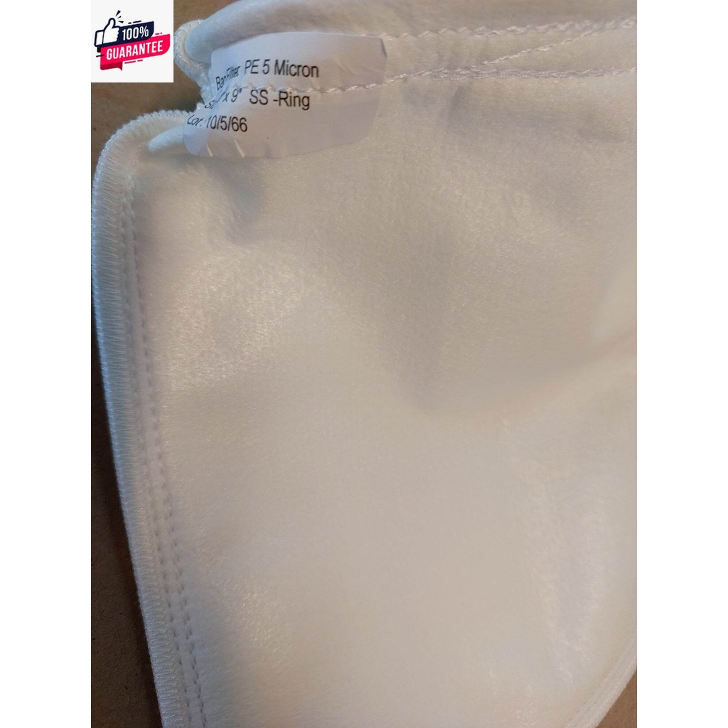 ถุงกรองน้ำ Bag Filter 1,5,10ไมครอน ปากหุ้มห่วงสแตนเลส Food Grade