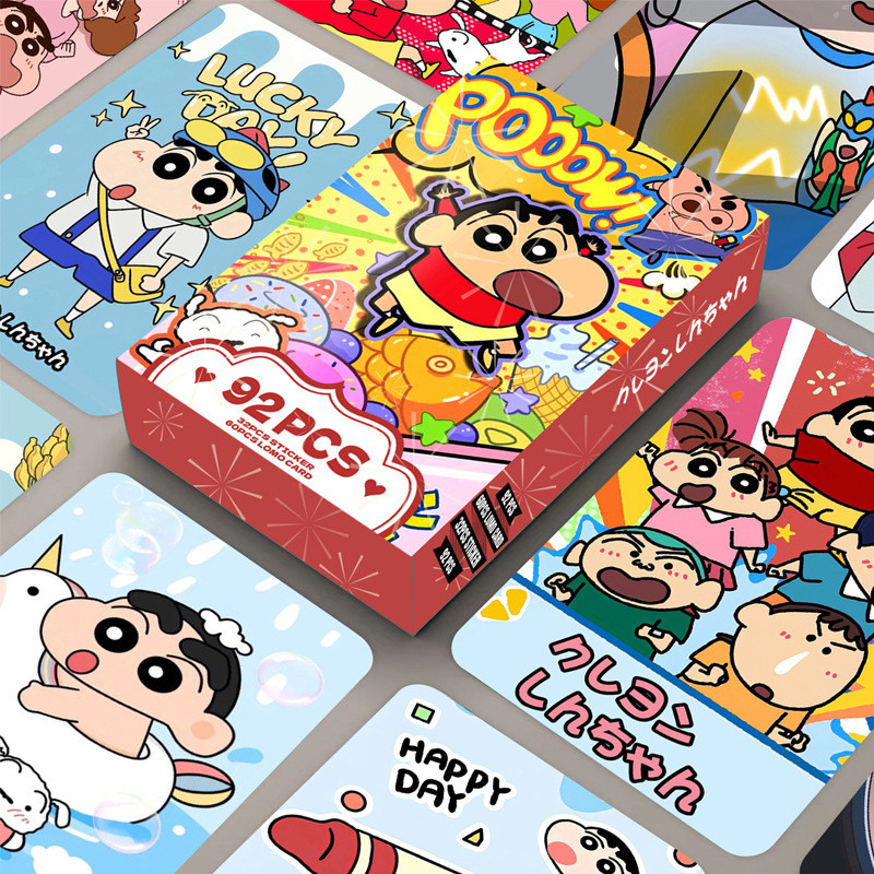 Crayon Shin-chan Lomo Card Photocard การ์ด 60 ชิ้น + สติ๊กเกอร์ 32 ชิ้น